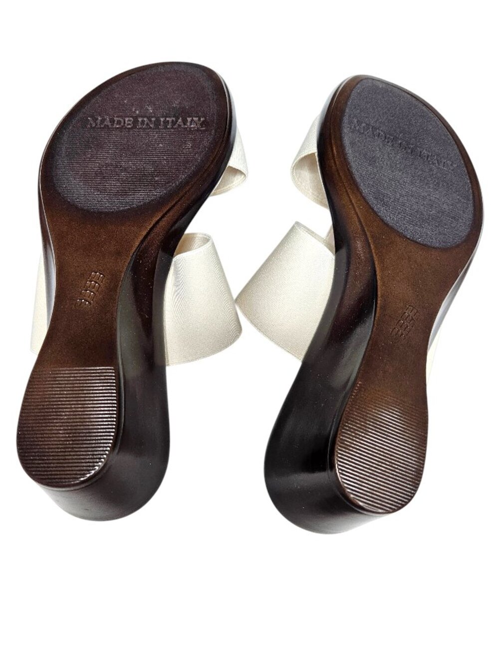 Italian Shoemakers Sadey Stretch Elastic Wedges, Made in Italy, Size 7, Natural - Picture 4 of 13